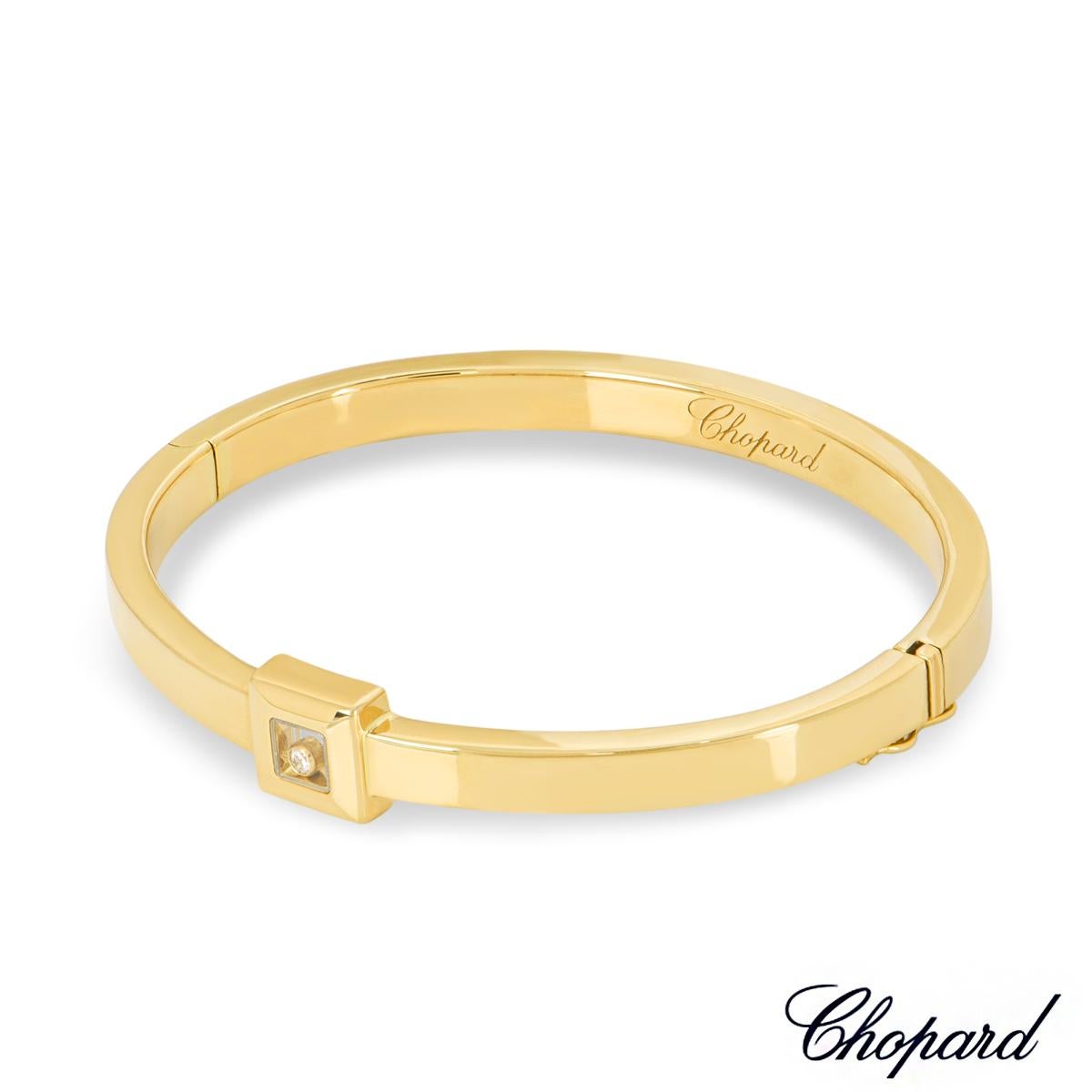 Quadratischer Happy Diamonds-Armreif aus Gelbgold von Chopard 85/2938 im Zustand „Hervorragend“ in Mayfair, London, London