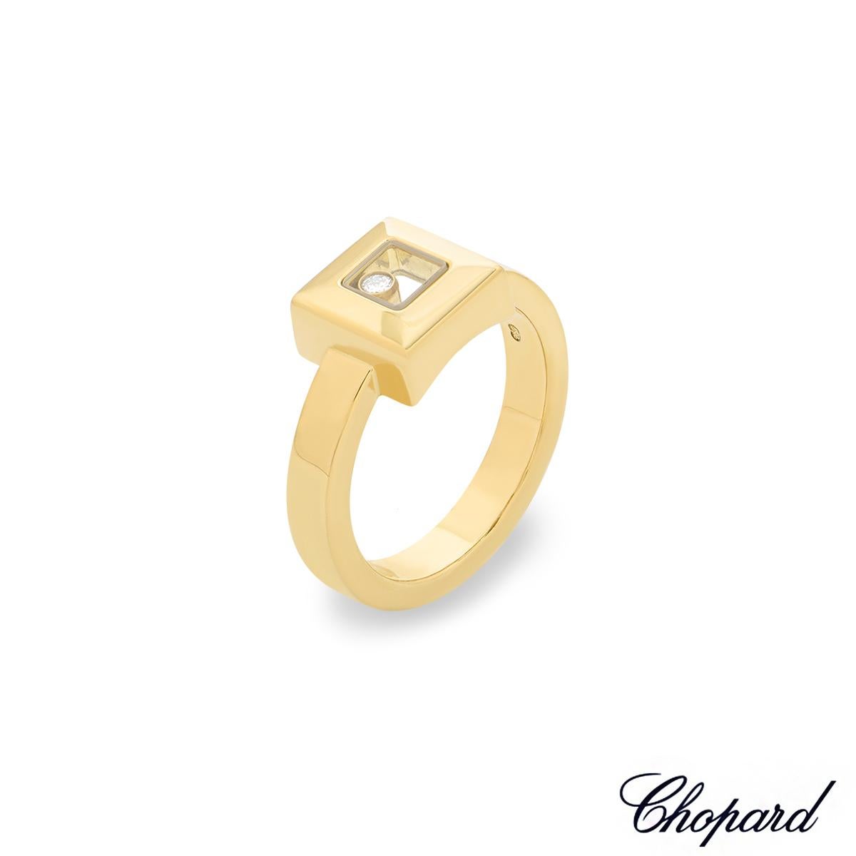 Chopard Yellow Gold Square Happy Diamonds Ring 82/2938-20 1
