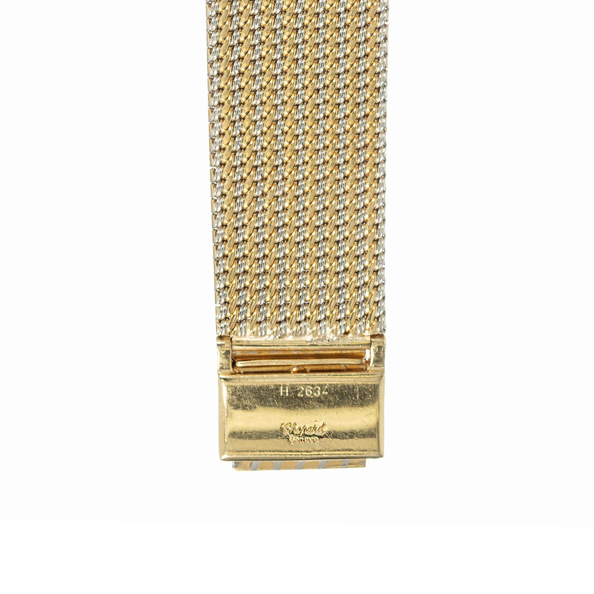 Chopard Gelb-Weißgold-Armband Quarz-Armbanduhr im Angebot 6