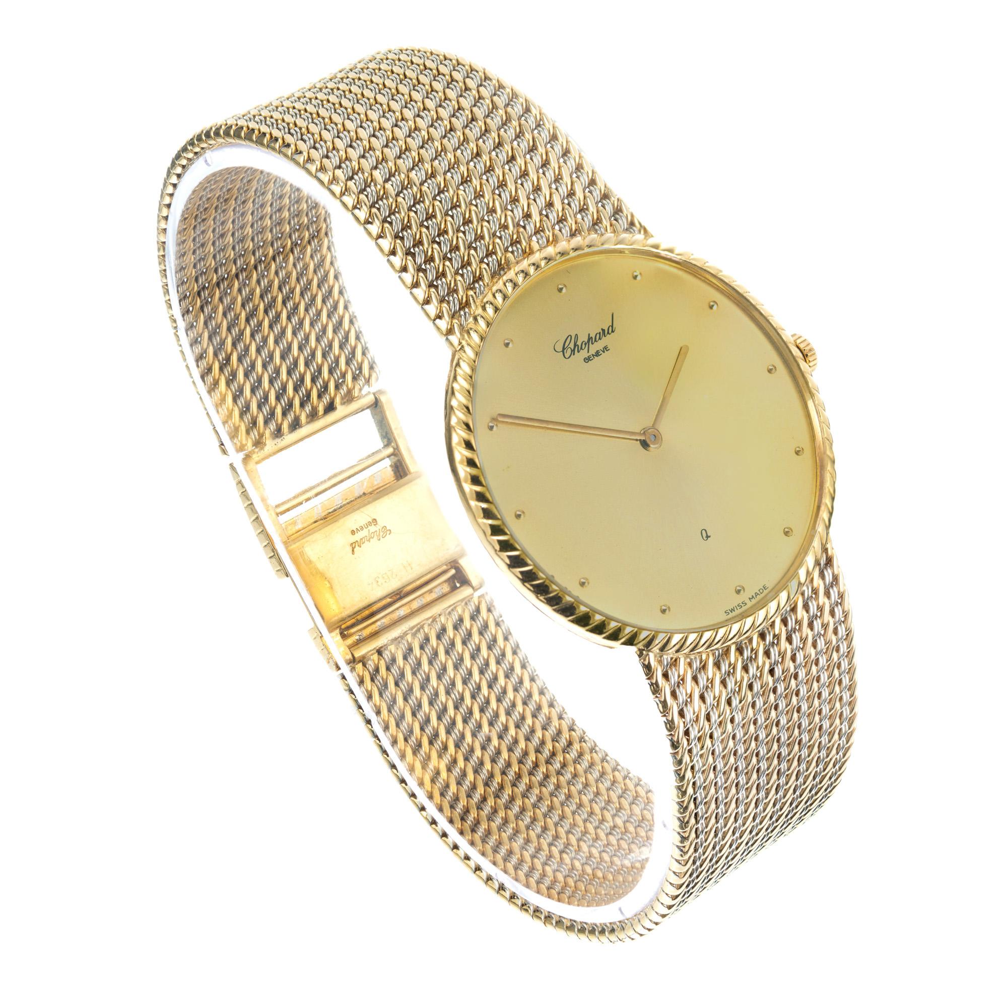 Chopard Gelb-Weißgold-Armband Quarz-Armbanduhr im Zustand „Hervorragend“ im Angebot in Stamford, CT