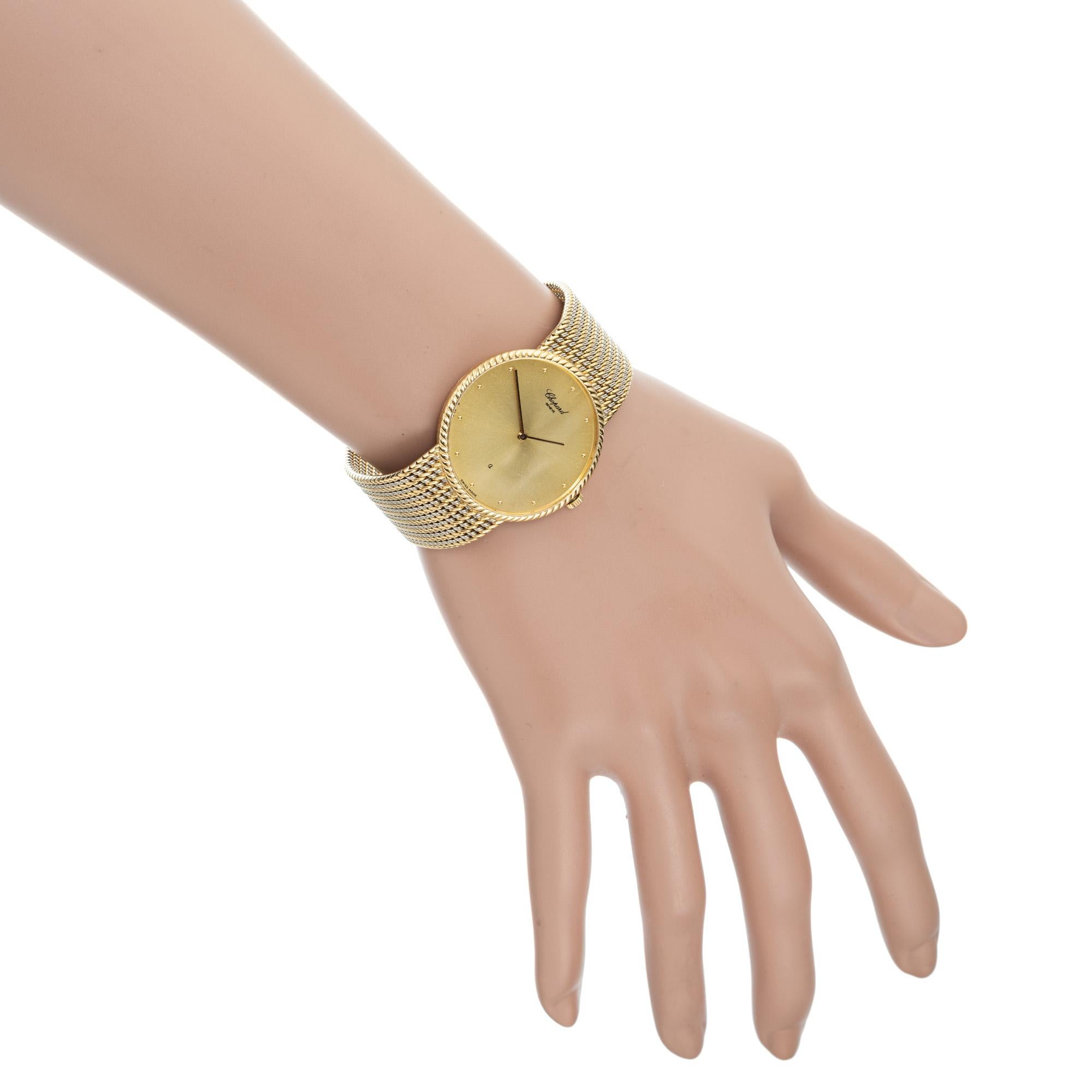Chopard Gelb-Weißgold-Armband Quarz-Armbanduhr im Angebot 1