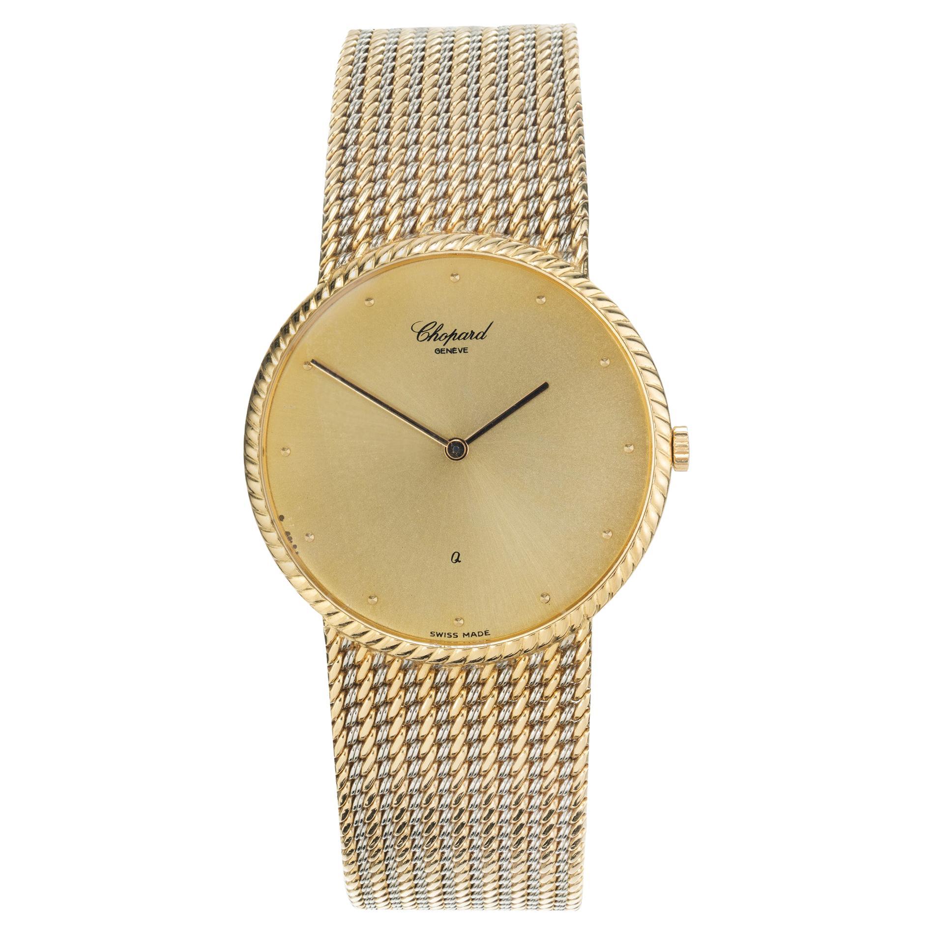 Chopard Yellow White Gold Bracelet Quartz Wristwatch