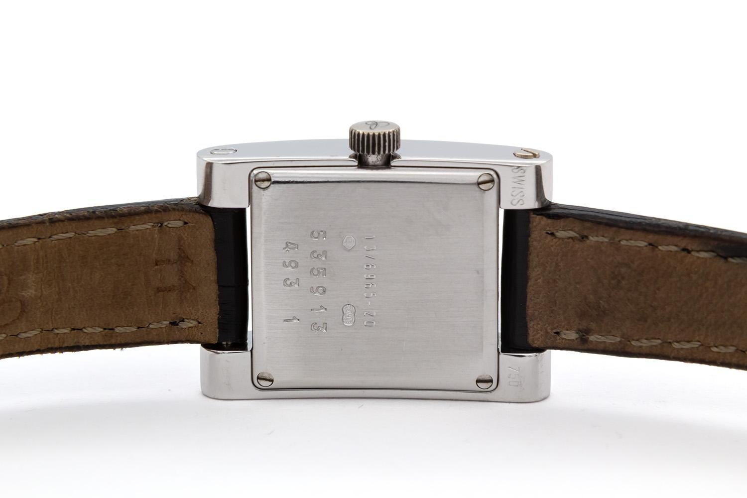 Chopard Your Hour Montre à quartz MOP en or blanc 18 carats avec diamants 13/6965-20 en vente 1