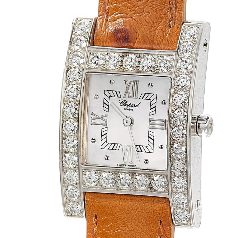Brilliant Cut Chopard 'Your Hour' Diamond and Mother-Of-Pearl Wristwatch