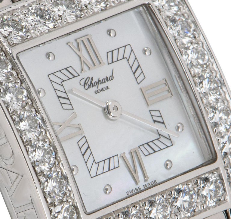 Chopard Your Hour White Gold Mother of Pearl Dial Diamond Set 10/6805 In Excellent Condition For Sale In London, GB