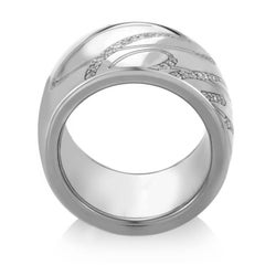 Chopardissimo 18 Karat White Gold Diamond Band Ring 826582-1209