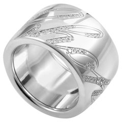 Chopardissimo 18 Karta White Gold Diamond Band Ring 826582-1210