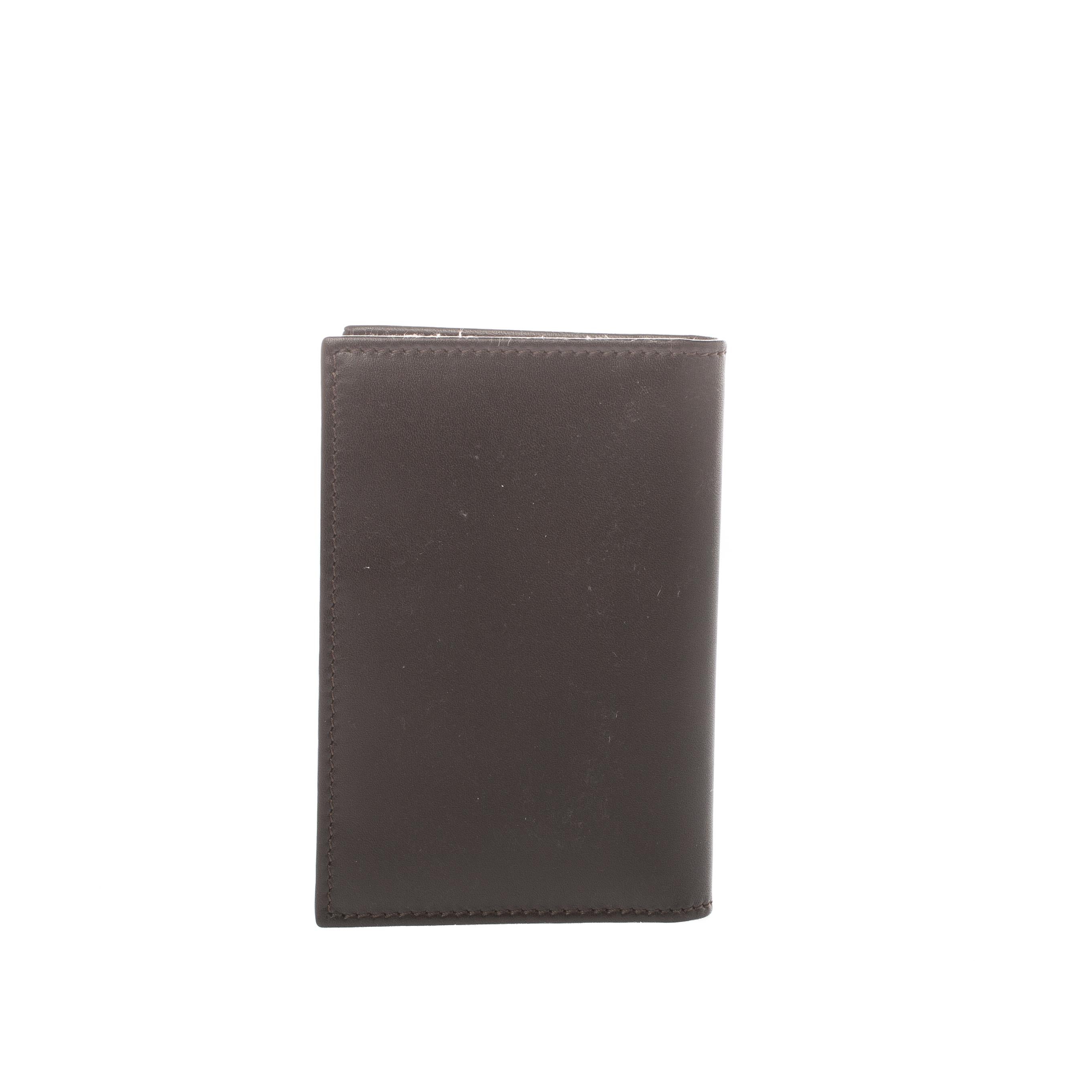 Chophard Dark Brown Leather Classic Bifold Wallet In Excellent Condition In Dubai, Al Qouz 2