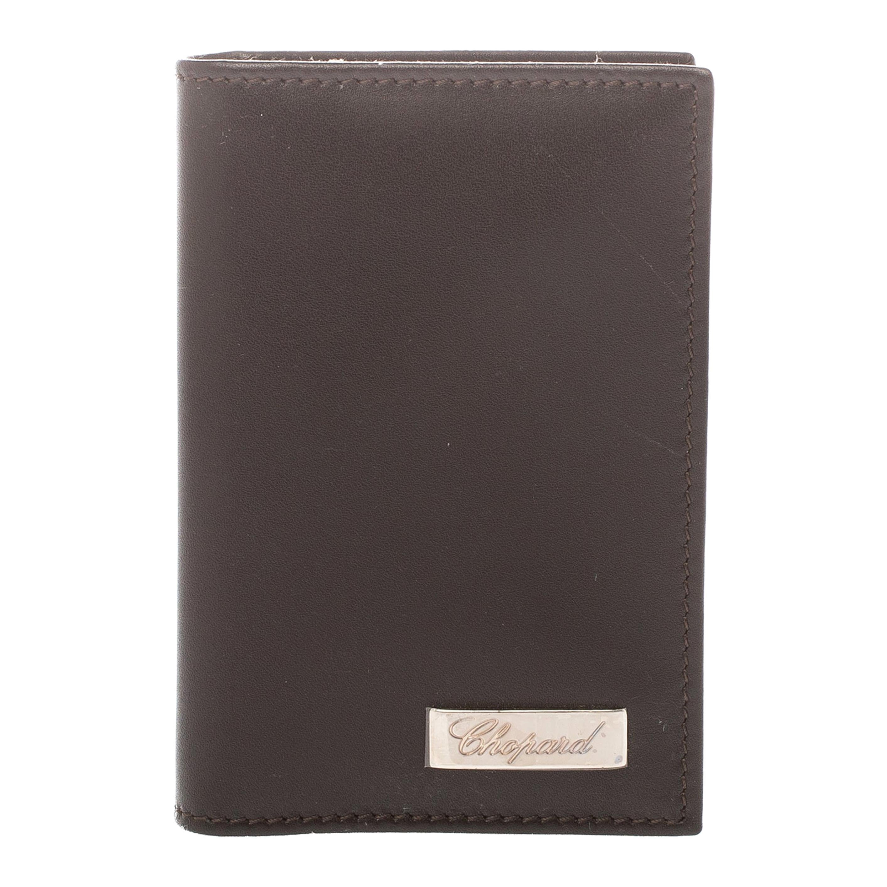 Chophard Dark Brown Leather Classic Bifold Wallet