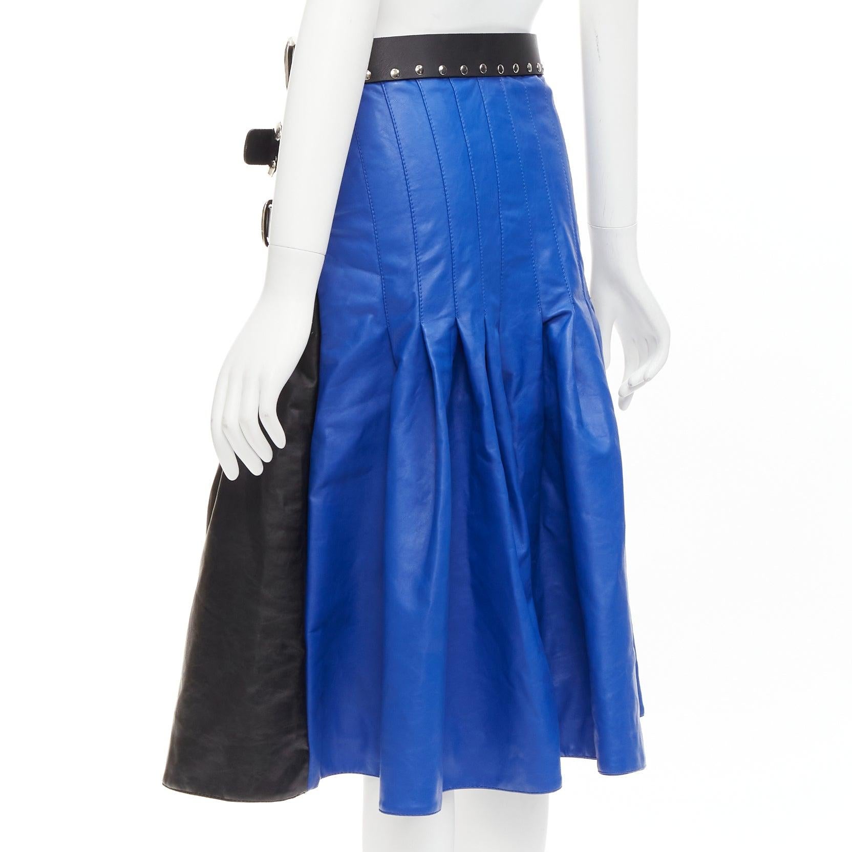 ChopOVA LOWENA 2020 Runway jupe gladiateur avec ceinture en cuir et boucles multiples, taille XS 1