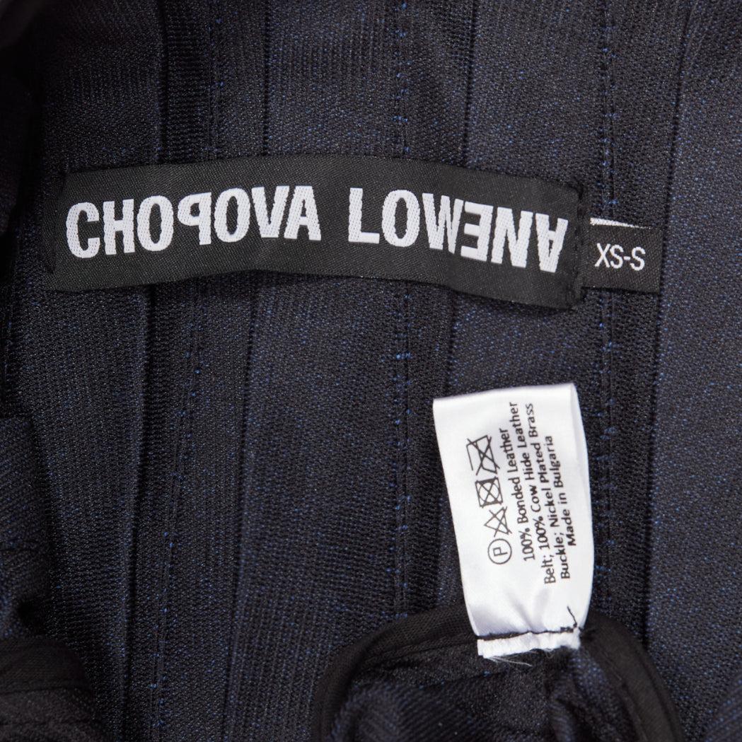 ChopOVA LOWENA 2020 Runway jupe gladiateur avec ceinture en cuir et boucles multiples, taille XS 3