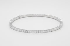 Choppard Ice Cube Bangle Bracelet White Gold