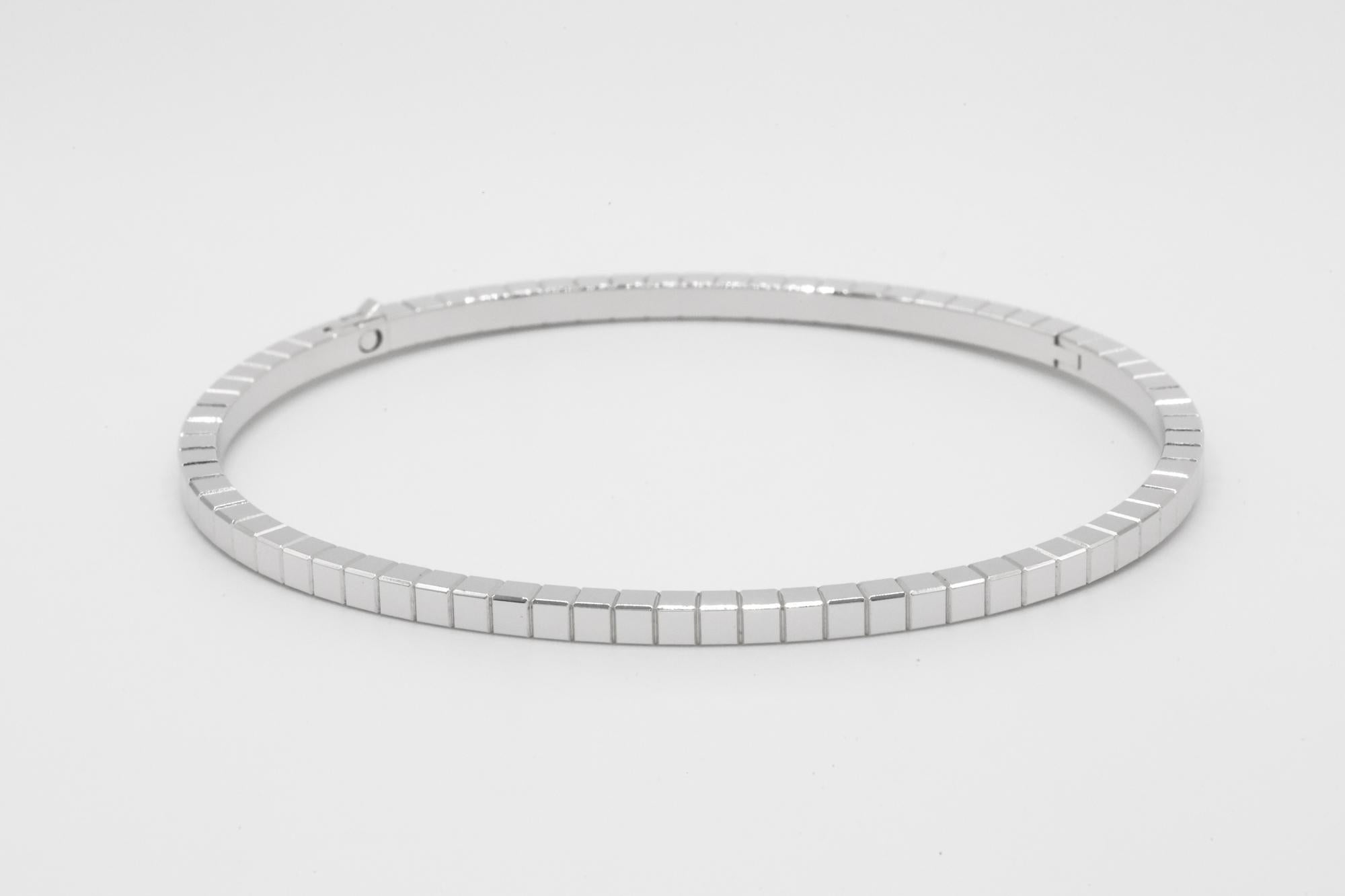 da uomo o donna Bracciale Bangle Cubo di Ghiaccio Choppard in oro bianco in vendita