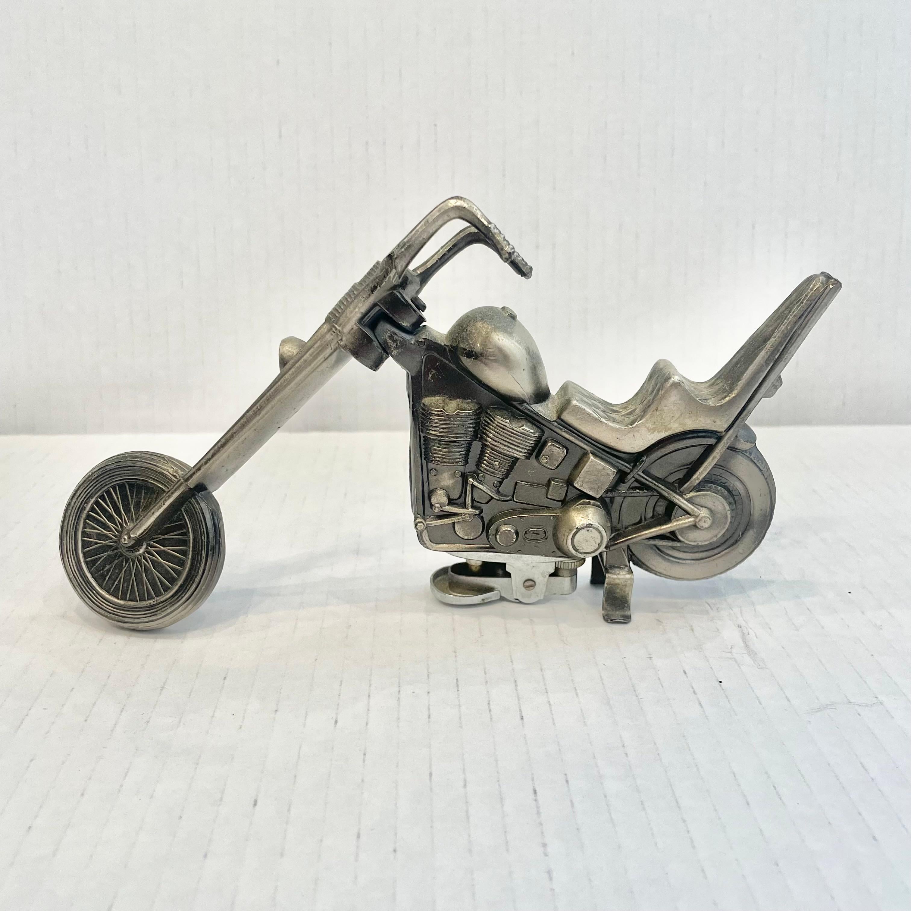Metal Chopper Motorcycle Lighter, 1980s Japan For Sale