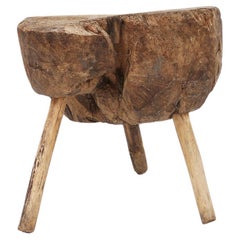 Tajadera o mesa auxiliar de madera maciza, Francia, ca. 1850