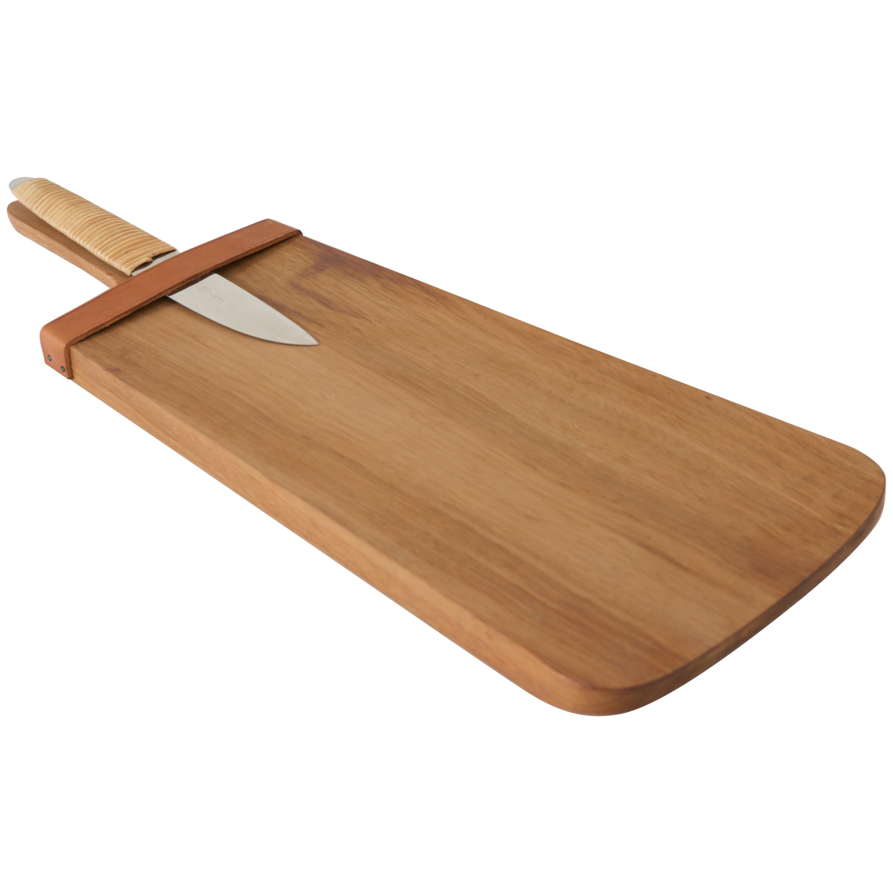 Chopping Board with a Knife by Carl Auböck