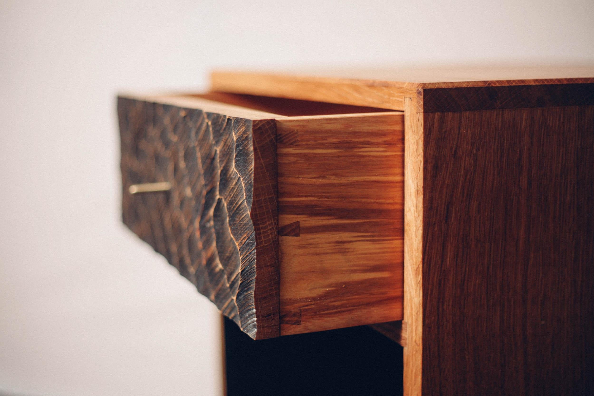 Post-Modern Choppy Waters Bedside Table by Temper Studio For Sale