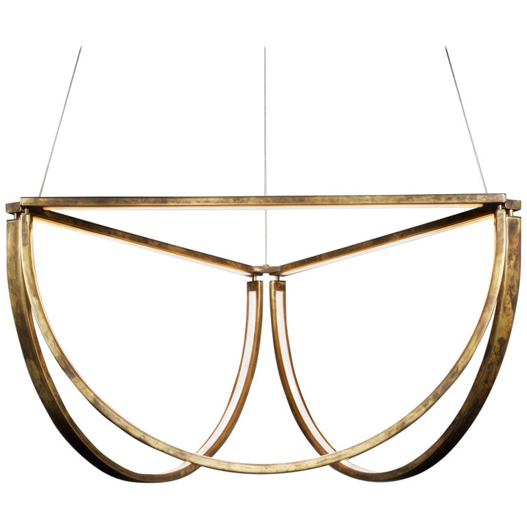 Chord Cluster by AlexAllen Studio in Mottled Brass For Sale