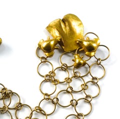 'Chorus of Frogs' gilded bronze double brooch, Line Vautrin, France, late 1940s