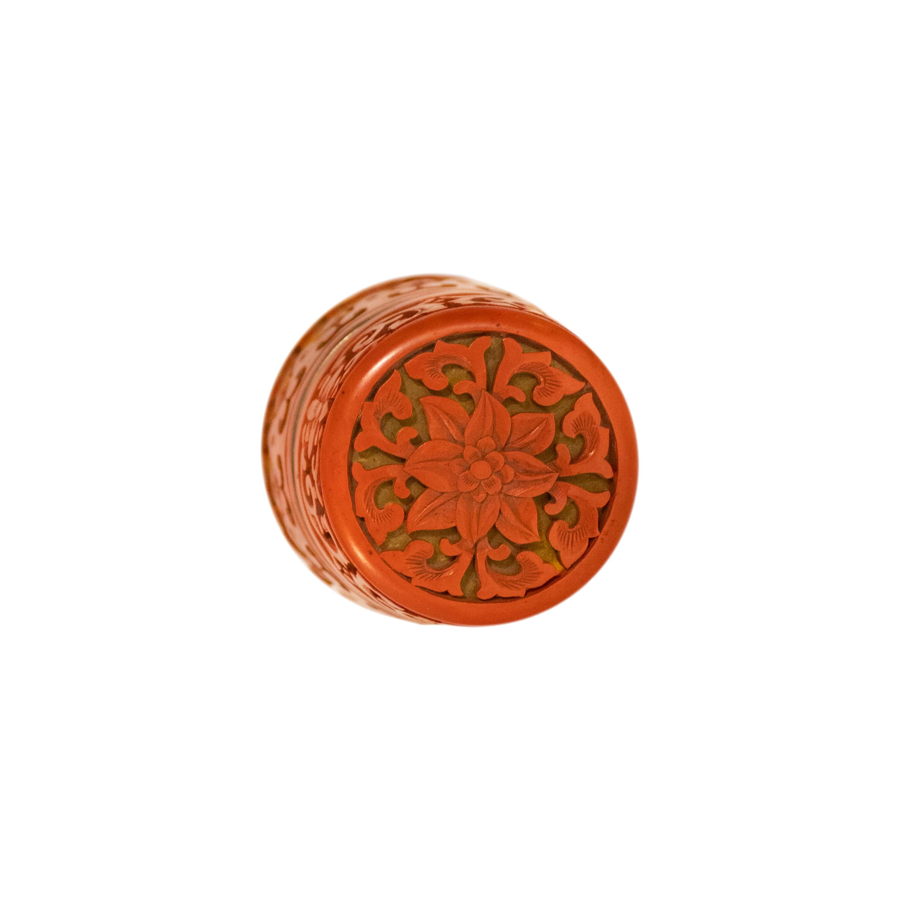 Caja china cilíndrica Chositsu. China, finales del siglo XIX. Chinoiserie en venta