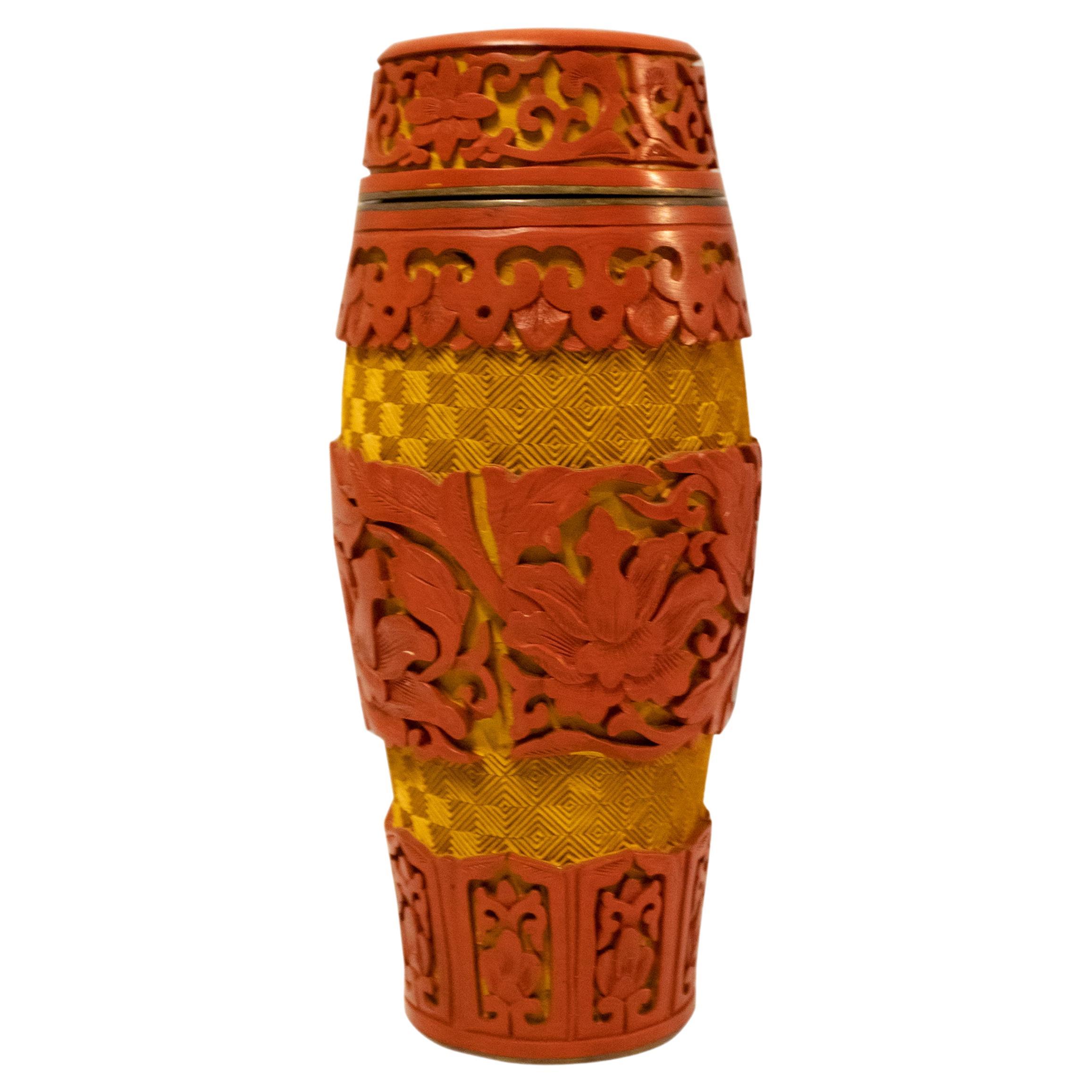 Chositsu Cylindrical Chinese Box. China, late 19th Century.