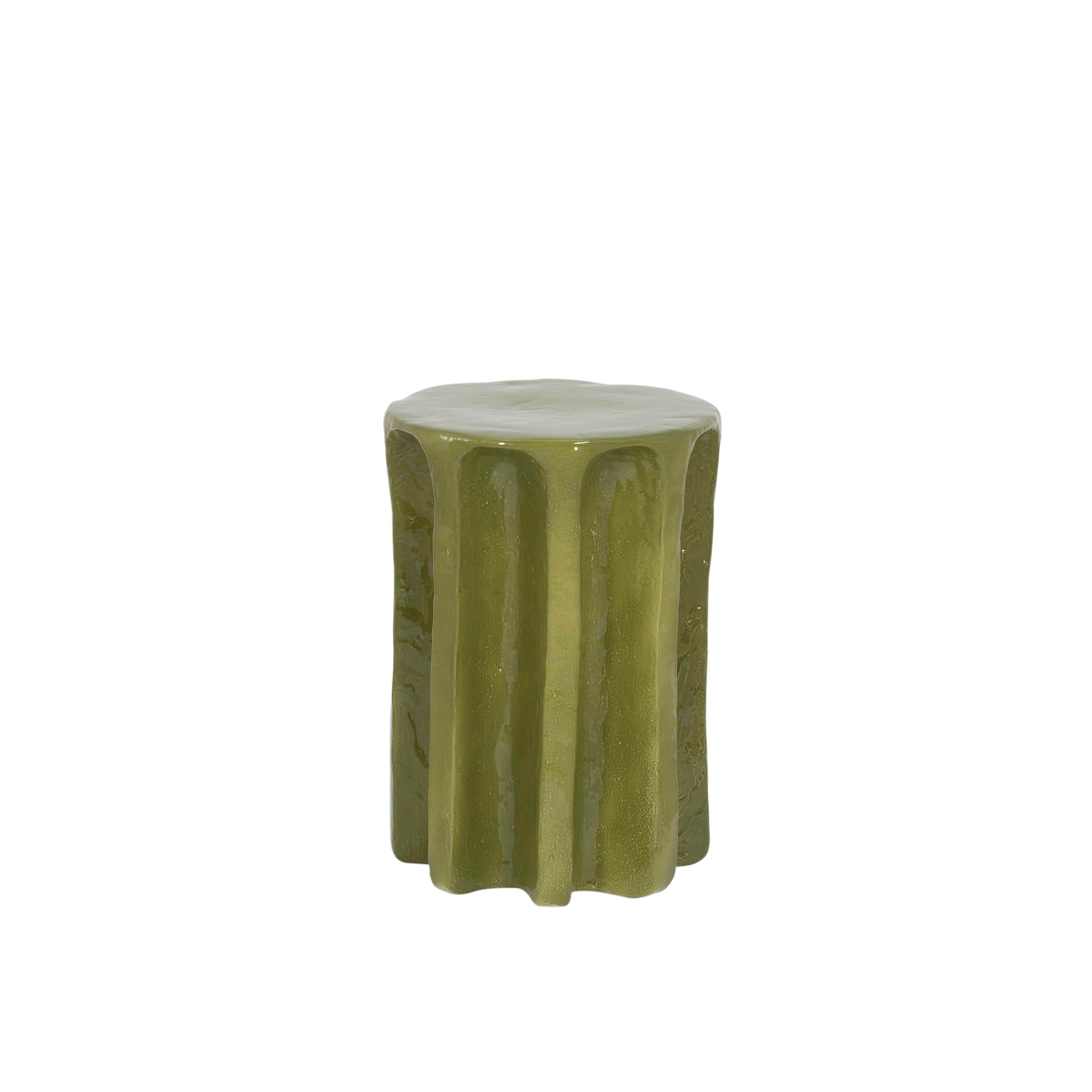 Chouchou high green side table by Pulpo
Dimensions: D39 x H57 cm
Materials: ceramic

Also available in different Colours. 

Chouchou bears the contours of an antique column – which, knowing designer Lorenzo Zanovello’s, is most likely a