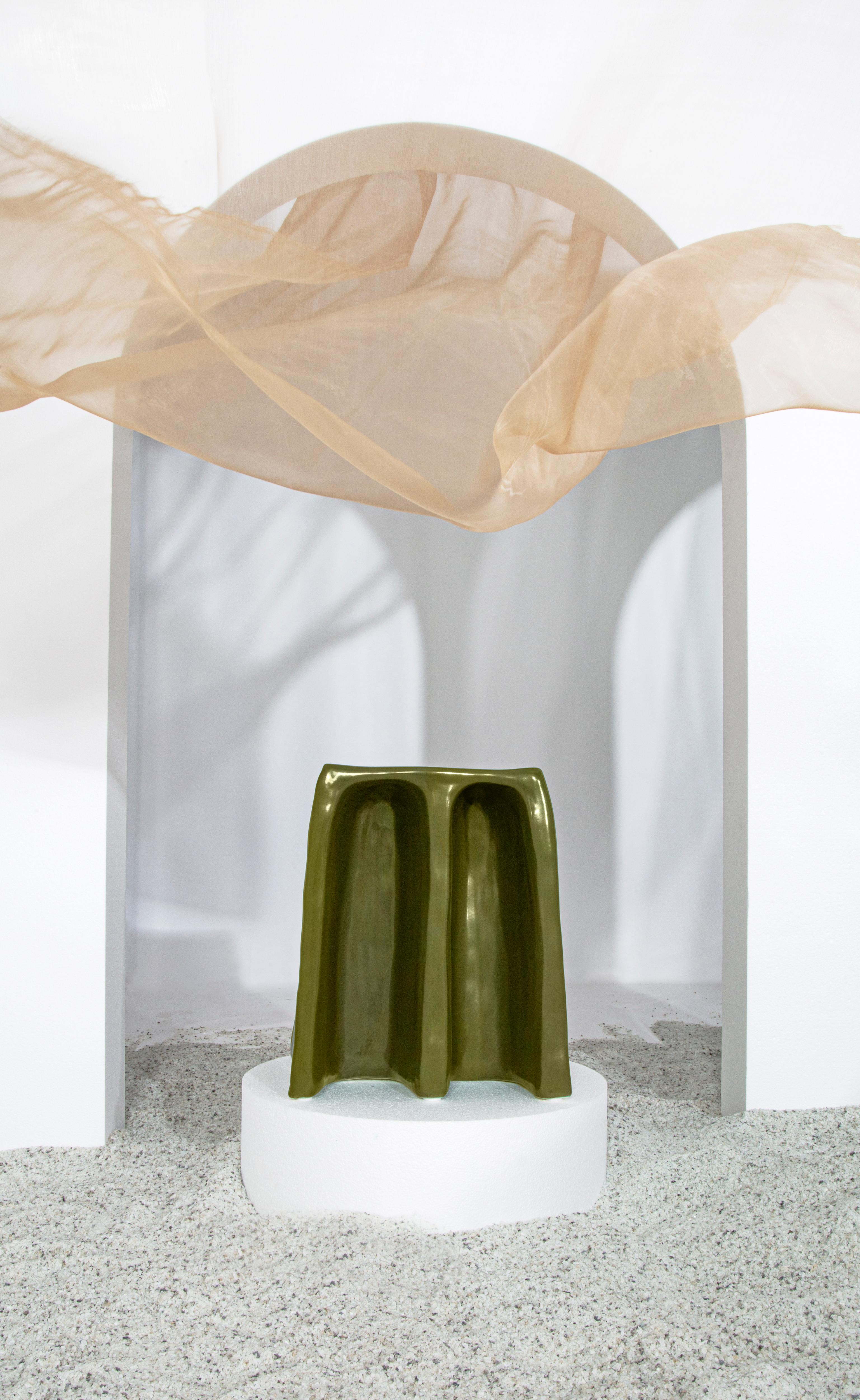 Chouchou Marble Green Stool by Pulpo For Sale 7