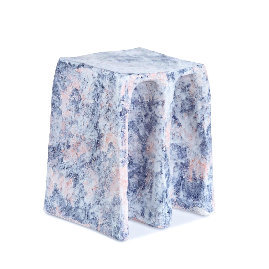 Post-Modern Chouchou Marble Green Stool by Pulpo For Sale