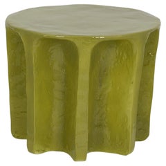 Table basse ronde verte Chouchou de Pulpo