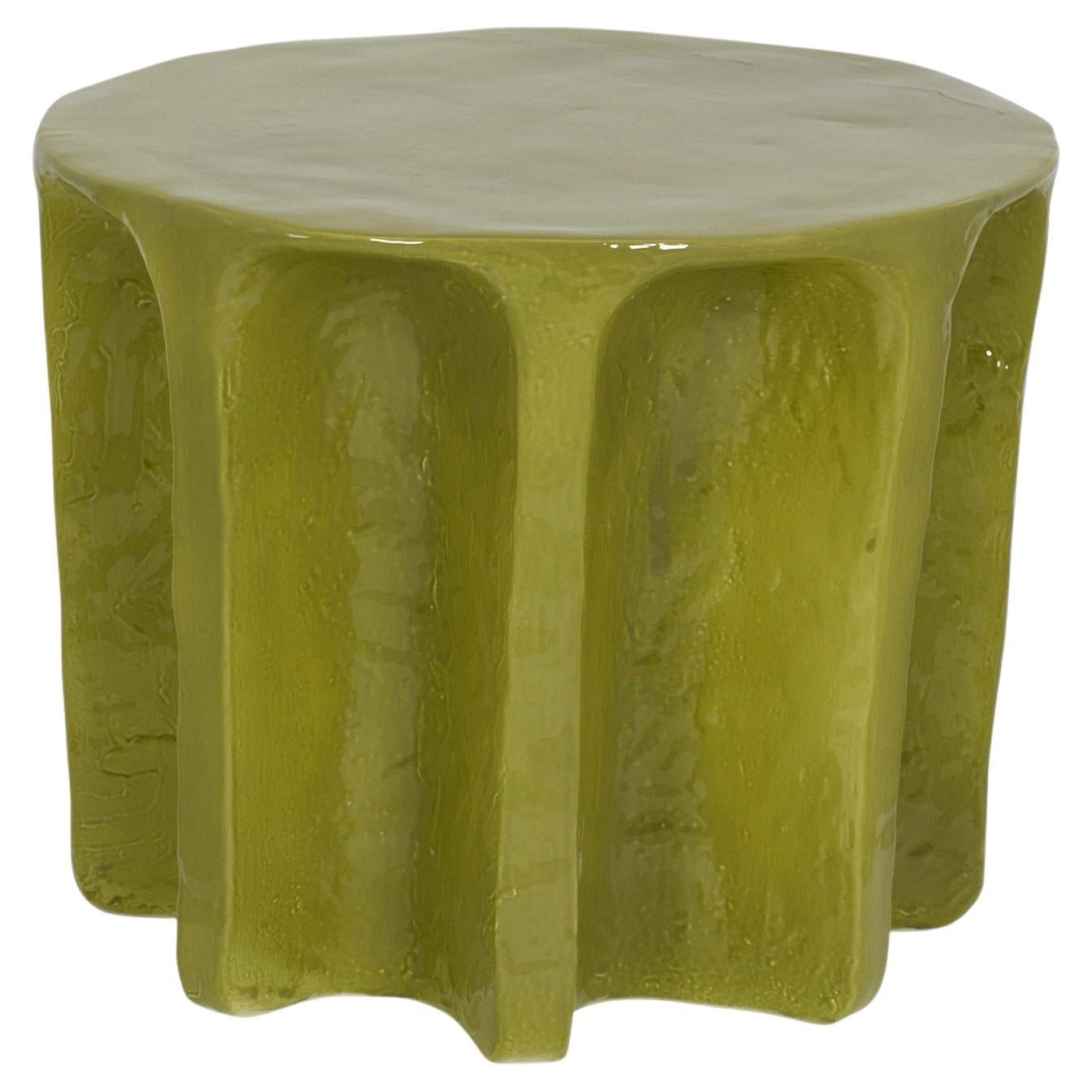 Chouchou Round Green Coffee Table by Pulpo For Sale