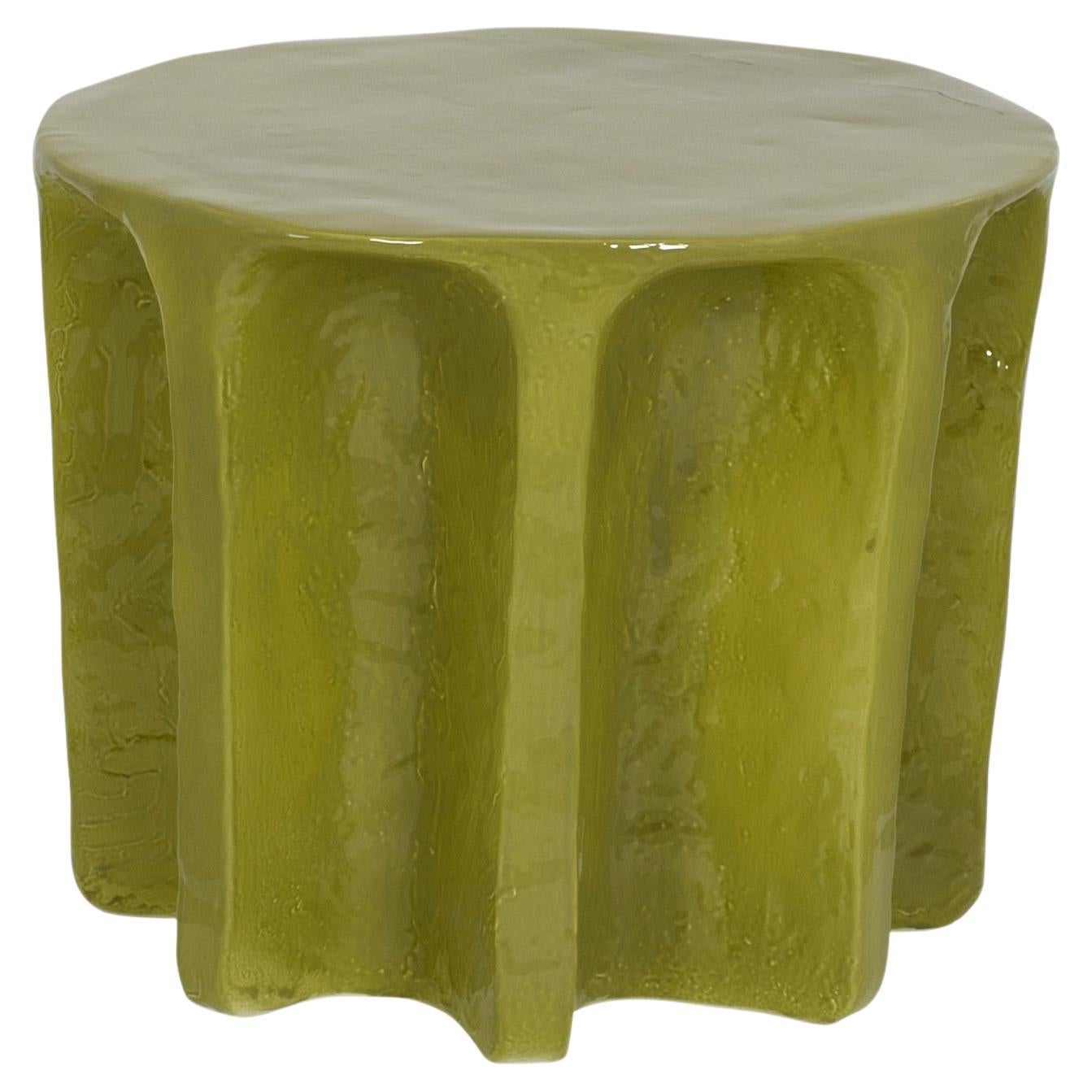 Table basse ronde verte Chouchou de Pulpo