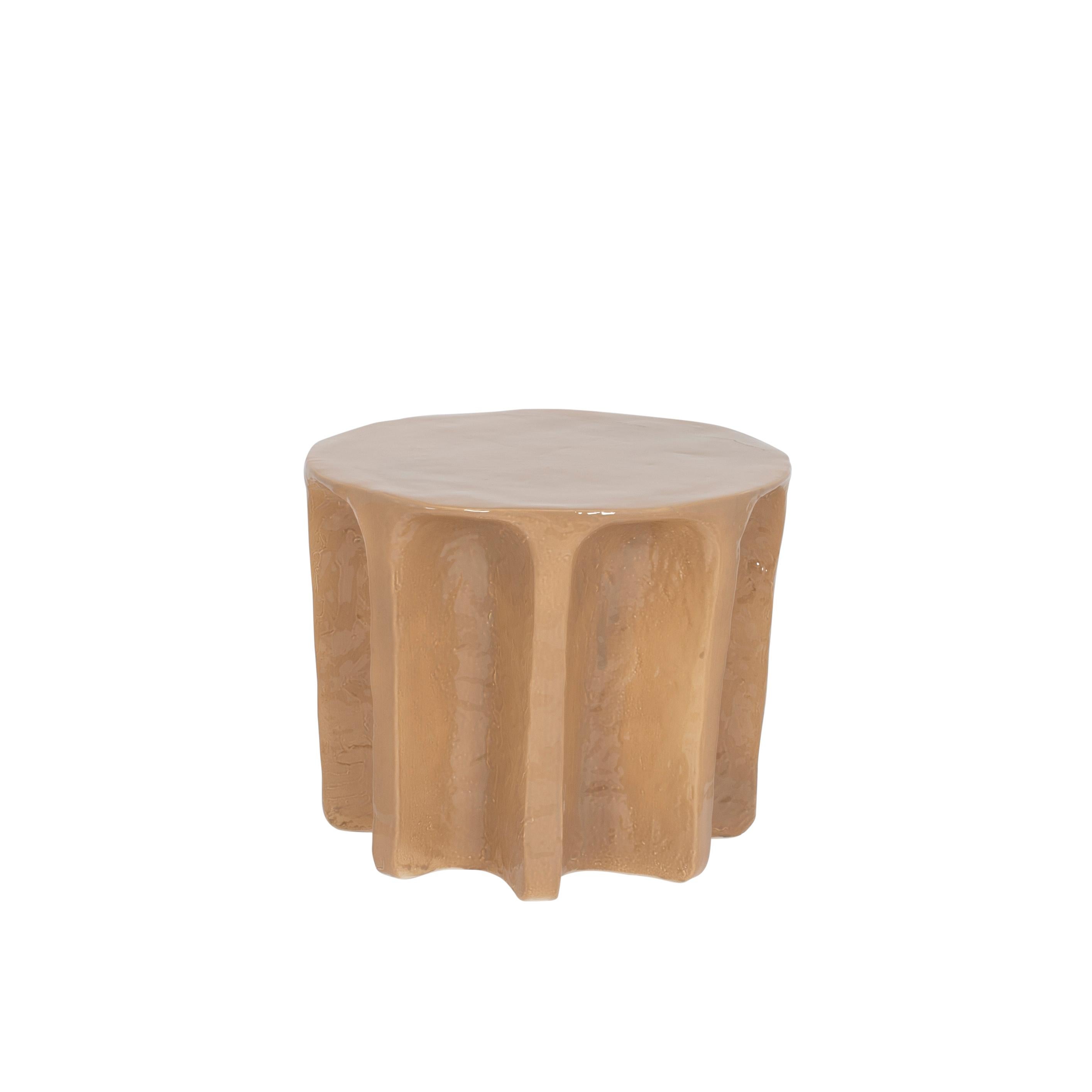 Chouchou round tobacco coffee table by Pulpo
Dimensions: D55 x H45 cm
Materials: ceramic

Also available in different colours. 

Chouchou bears the contours of an antique column – which, knowing designer Lorenzo Zanovello’s, is most likely a