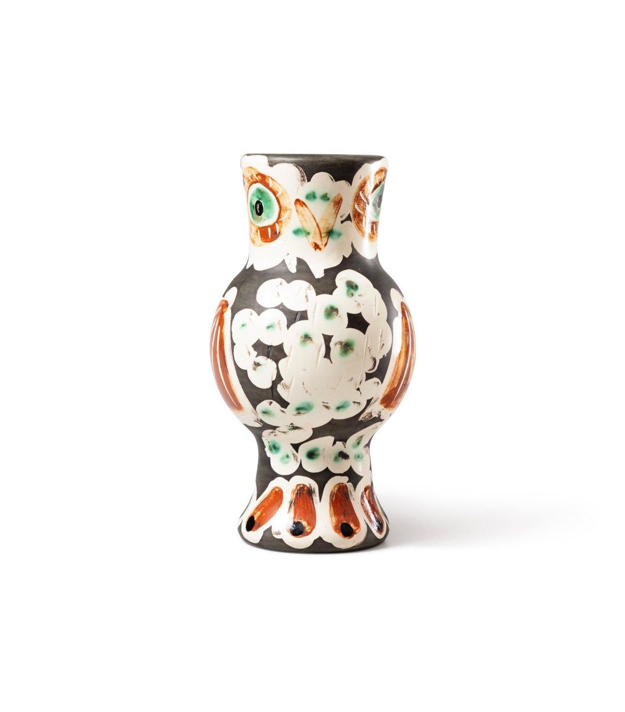 Moderne Chouette (A.R.543), Picasso, Madoura Ceramic Clay Vase en vente
