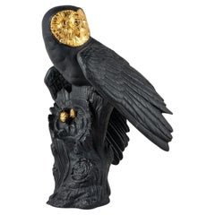 Sculpture noire Chouette