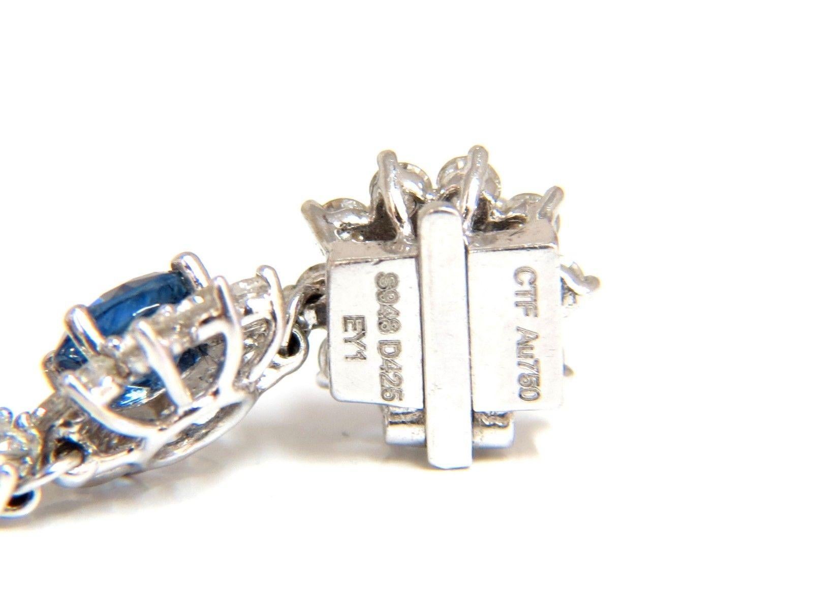 Chow Tai Fook 9.48 Carat Sapphires 4.25 Carat Diamonds Bracelet 18 Karat Vivid In Excellent Condition In New York, NY