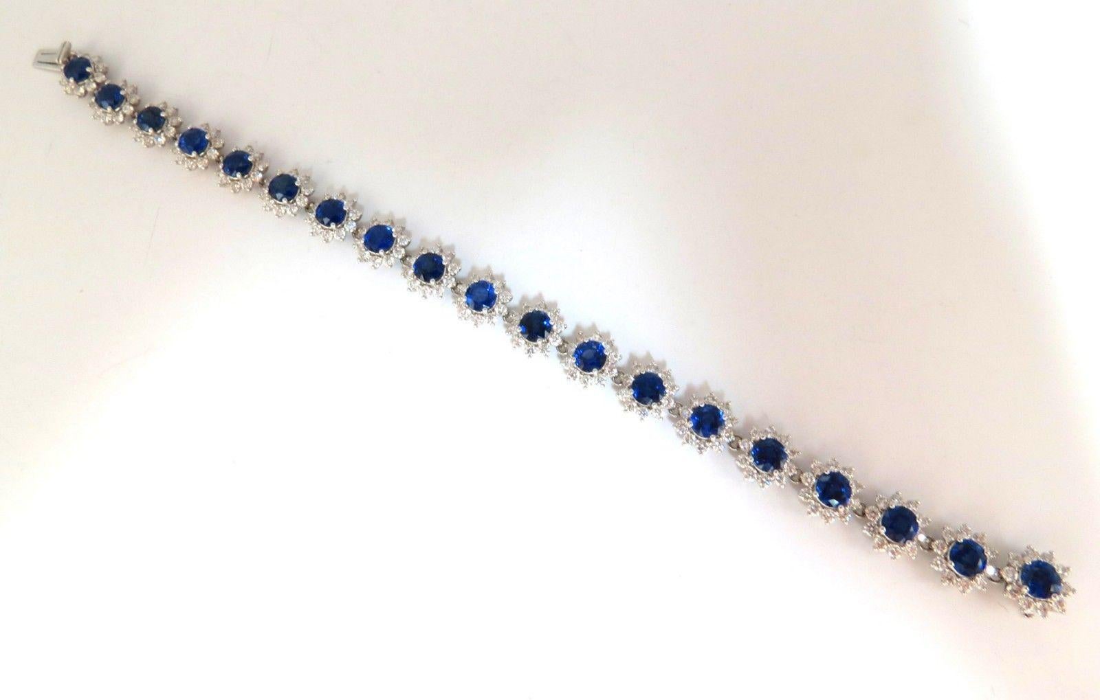 Chow Tai Fook 9.48 Carat Sapphires 4.25 Carat Diamonds Bracelet 18 Karat Vivid 2