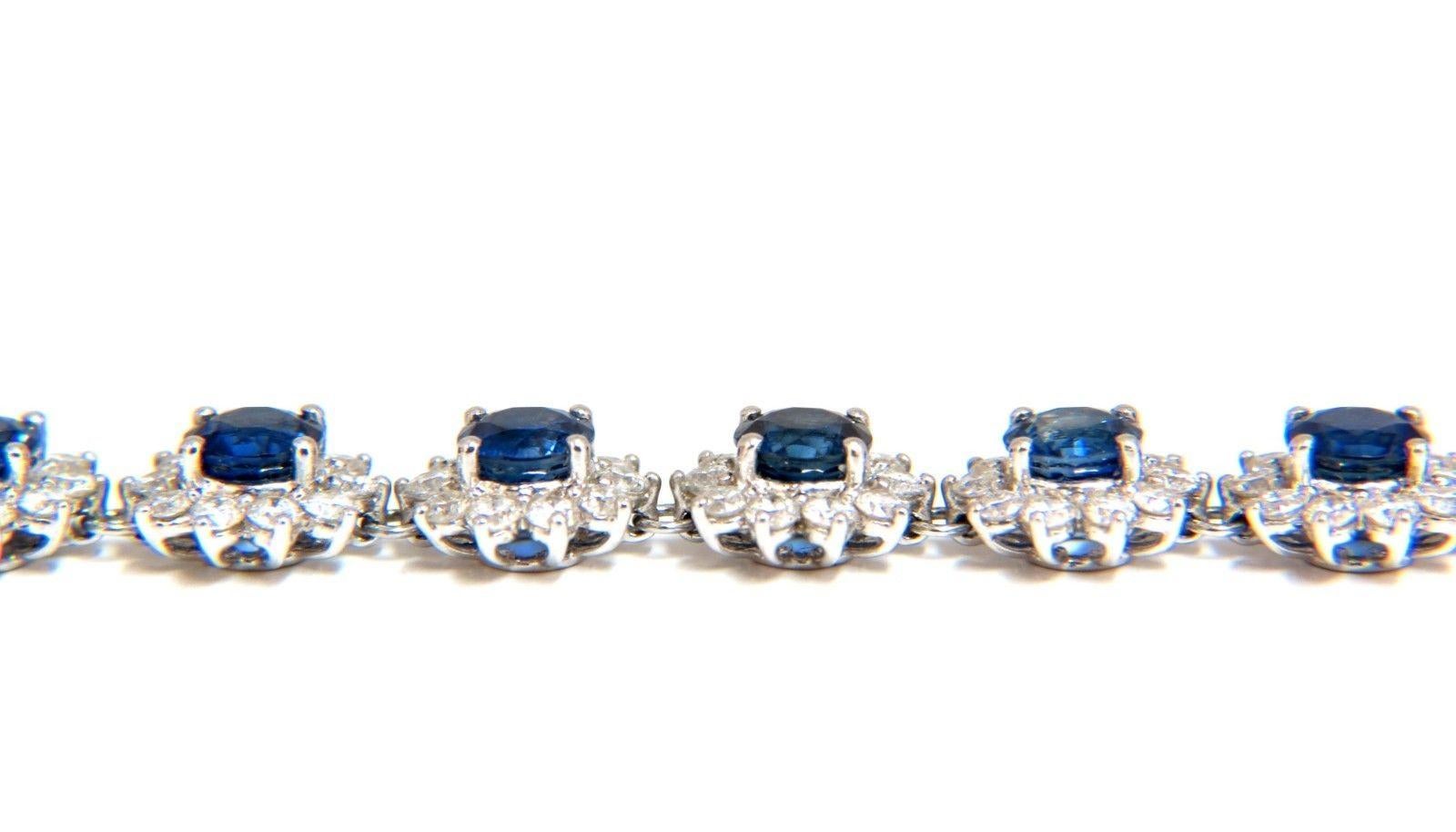 Chow Tai Fook 9.48 Carat Sapphires 4.25 Carat Diamonds Bracelet 18 Karat Vivid 3