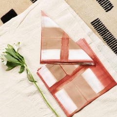 Napkin de table en coton rouge chowk, fabriqué à la main par des artisans (set de 4 serviettes)