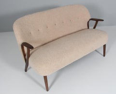 Chresten Findahl Zweisitzer-Sofa aus Lammwolle, 1940er Jahre
