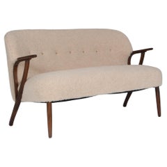 Chresten Findahl Two-Seat Sofa Lambwool Sofa, 1940s