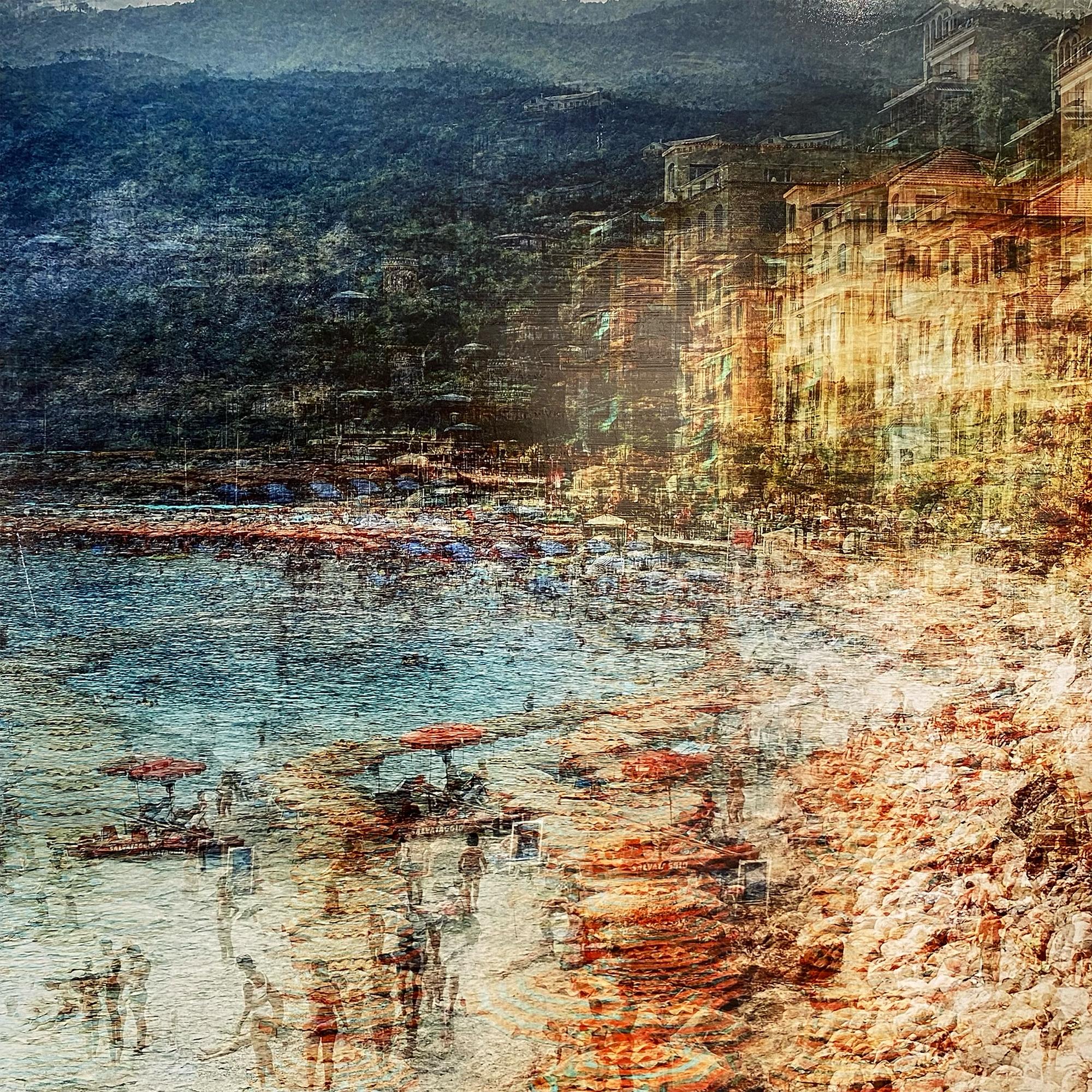 Monterosso, Italy, Multiple Exposure Photograph, Italian beach, cinque terre For Sale 2