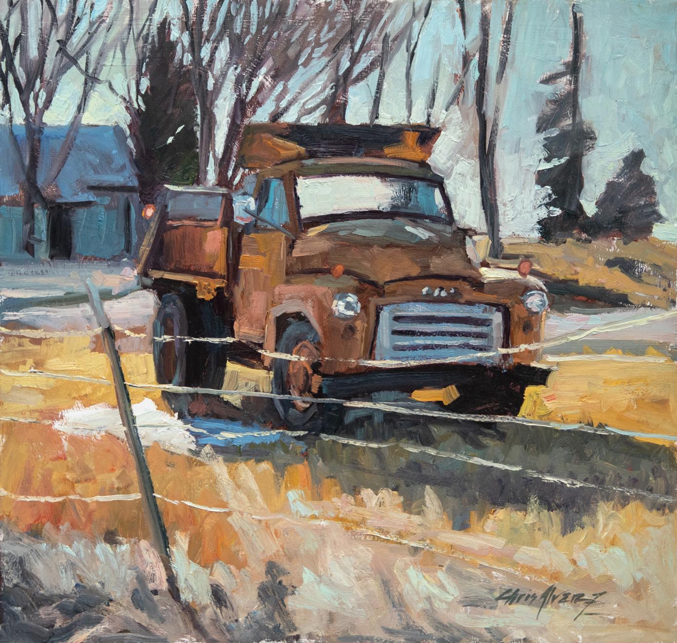 Gee Em See One – Painting von Chris Alvarez