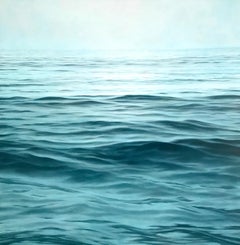 "Moksha"  Highly Realistic, Luminous Water Ocean/Painting in Blue /Green & White