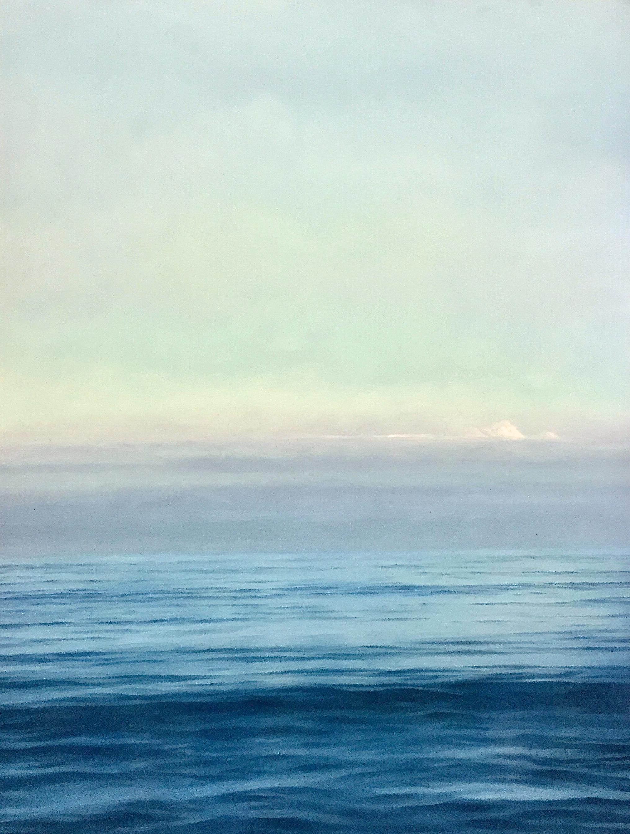 Chris Armstrong Landscape Painting - "Promise, Highly Realistic Contemporary Water (Ocean) Painting at Dusk"