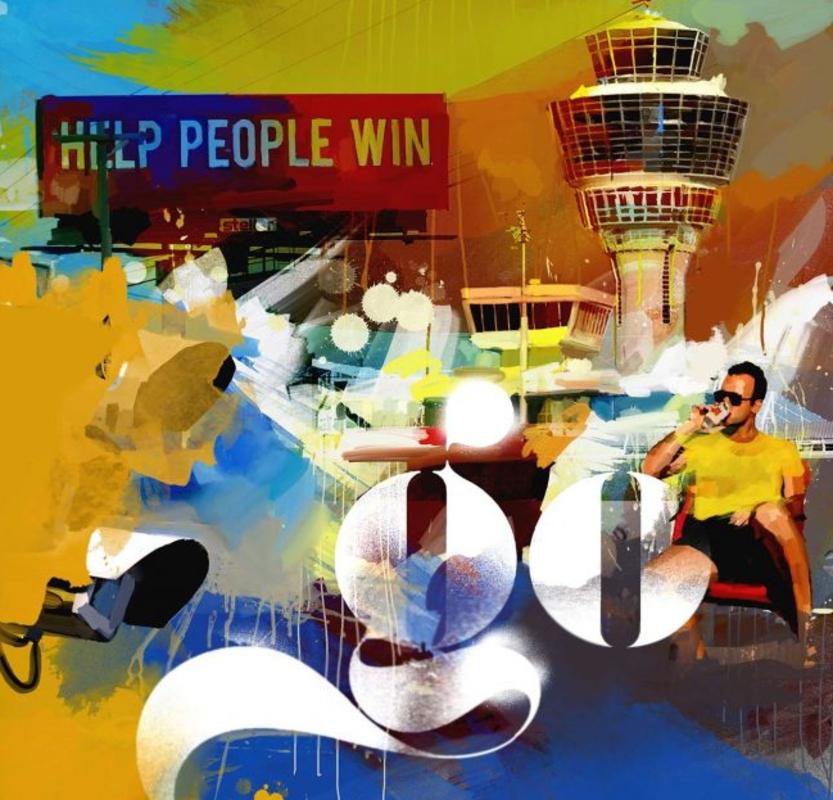 Help People Win - Graphic/POP Art: Collage/Acrylic as Ltd Edition Digital Print For Sale 1