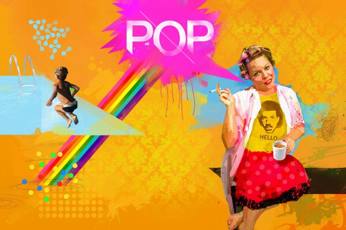 POP - Art graphique/POP coloré : collage/acrylique sous forme d'impression numérique en édition limitée