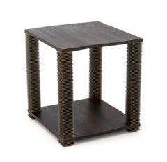 Chris Berlin Ipe and Stainless Steel Tables, Pair