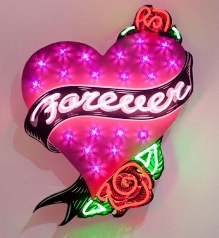 Forever Heart - Mixed Media Art by Chris Bracey