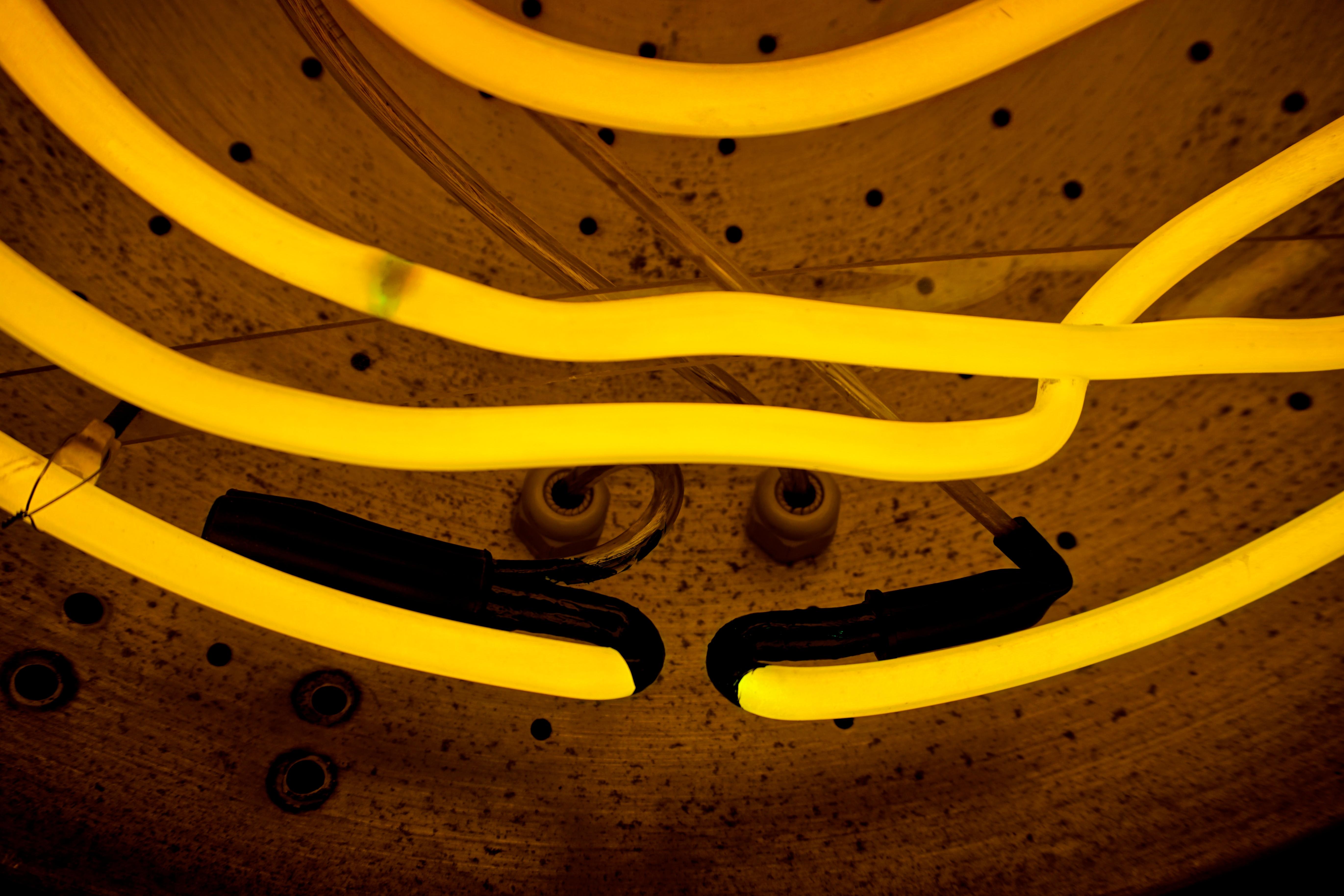 Chris Bracey Neon Colander Cabbage Lamp for Soho House London Unique Piece For Sale 4