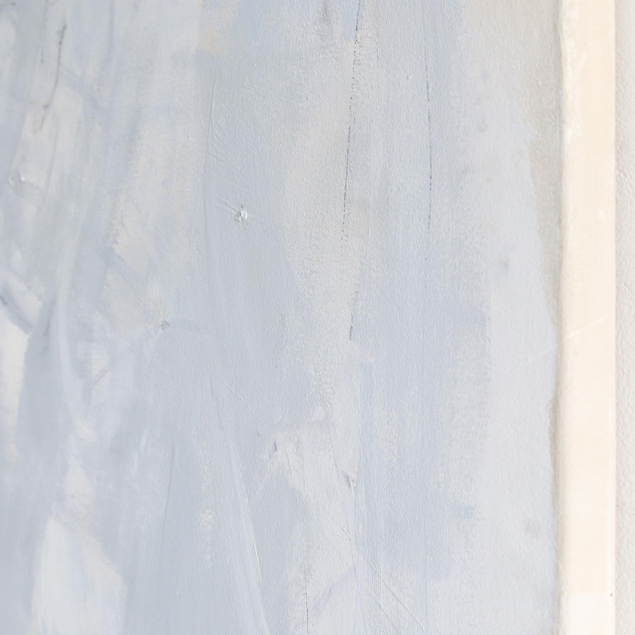 1408 Arena y Flores Azules - Painting Abstracto de Chris Brandell